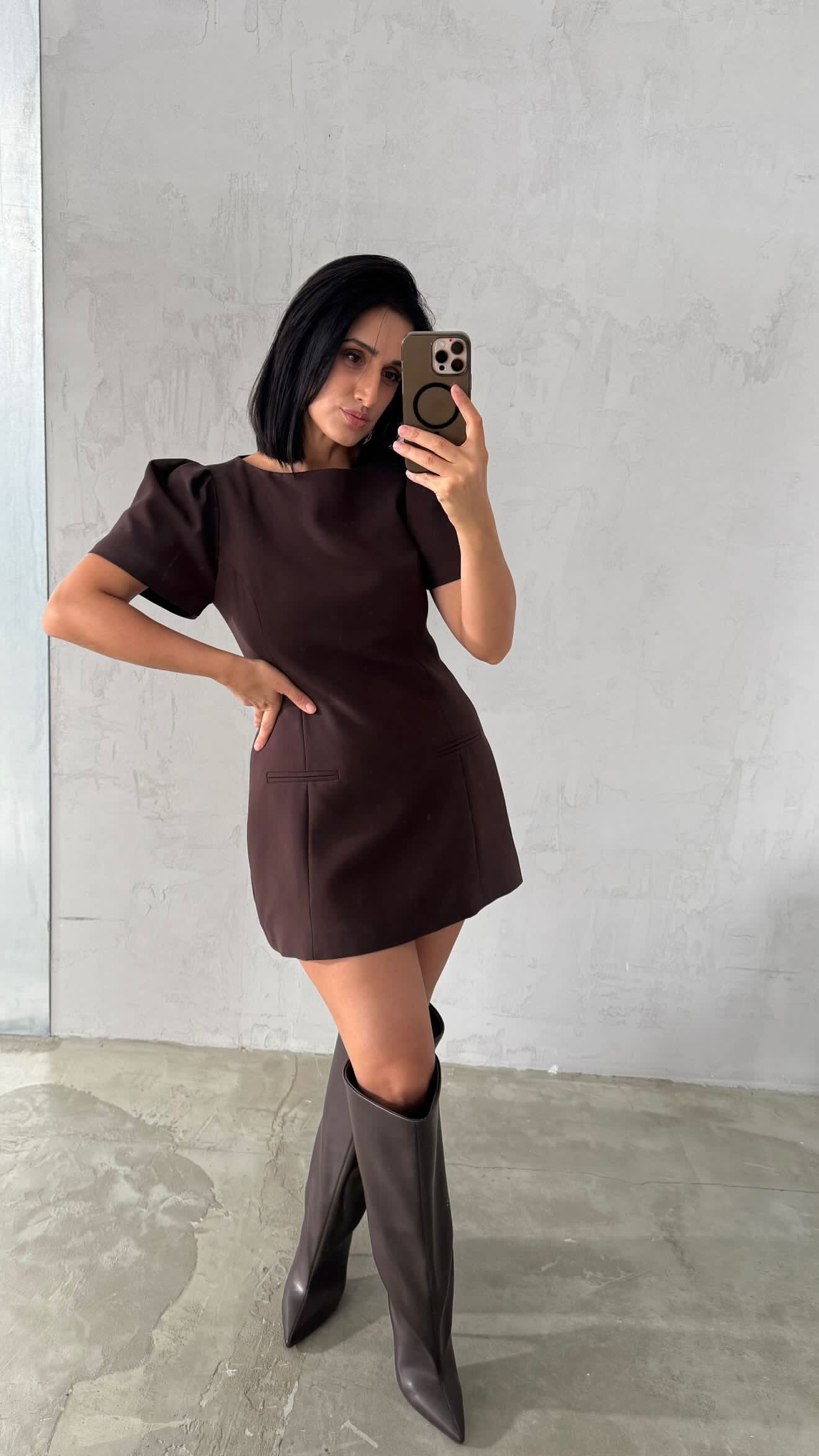 Платье шоколадное