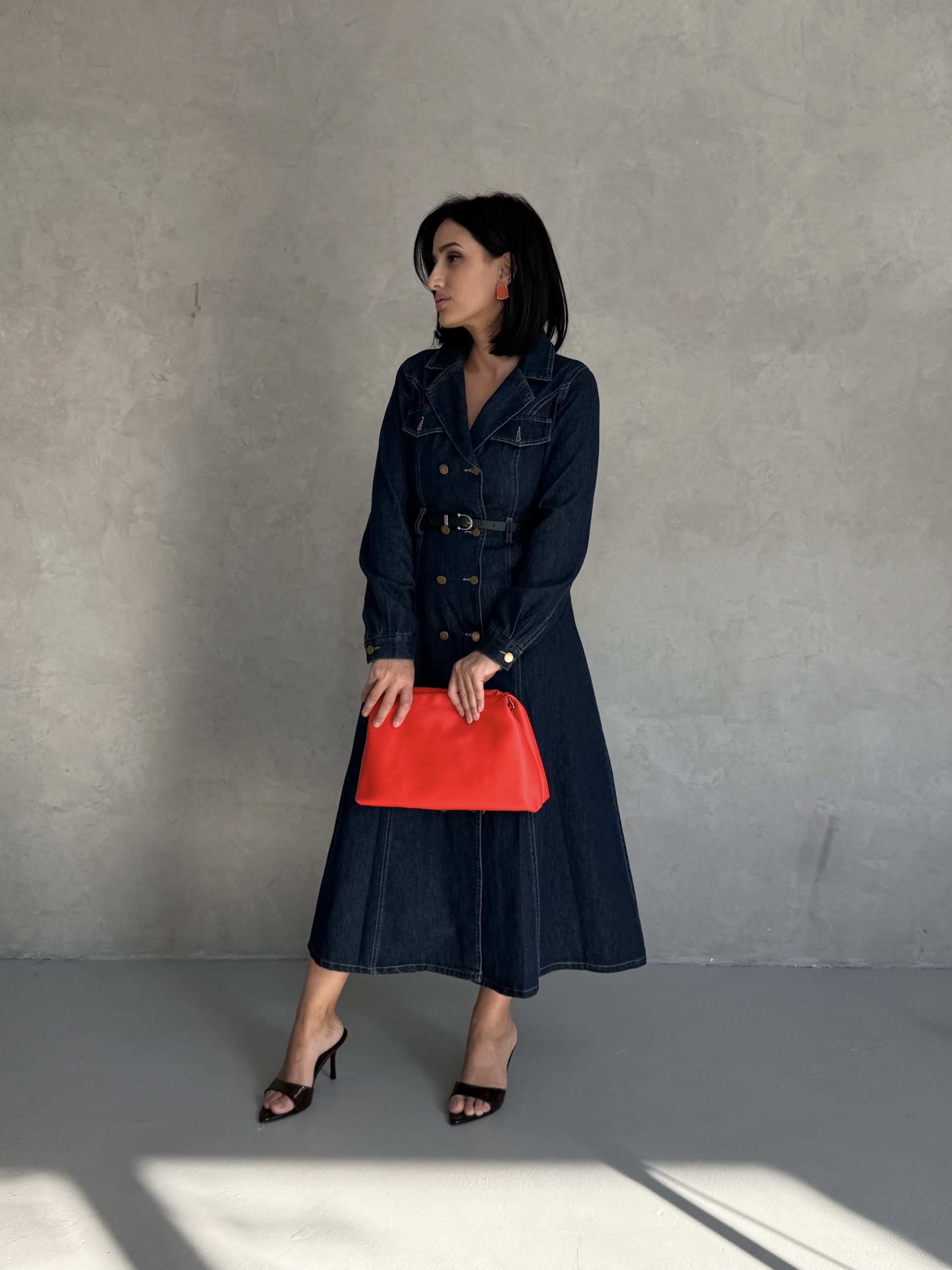 Платье джинсовое синее