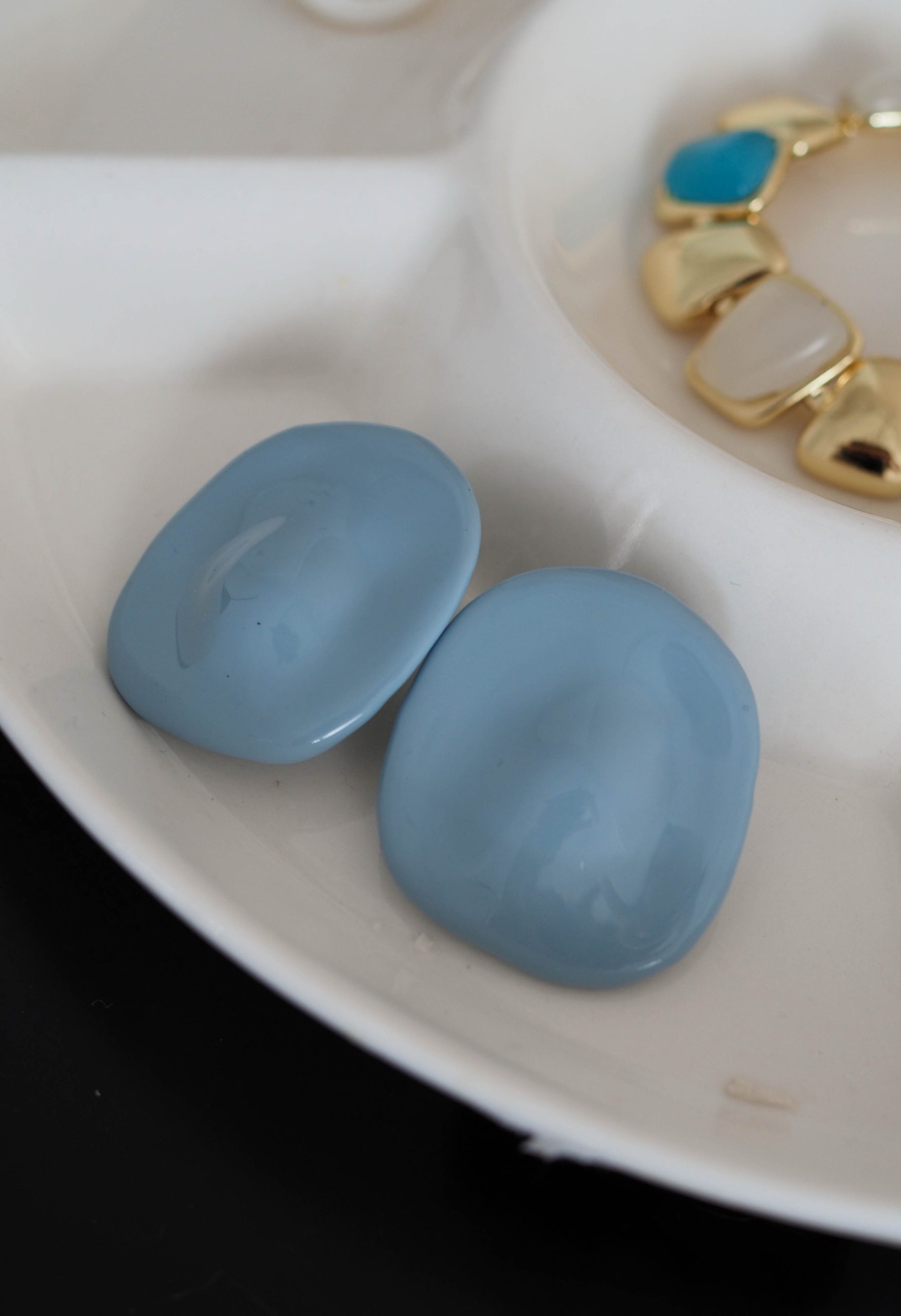 Серьги голубые