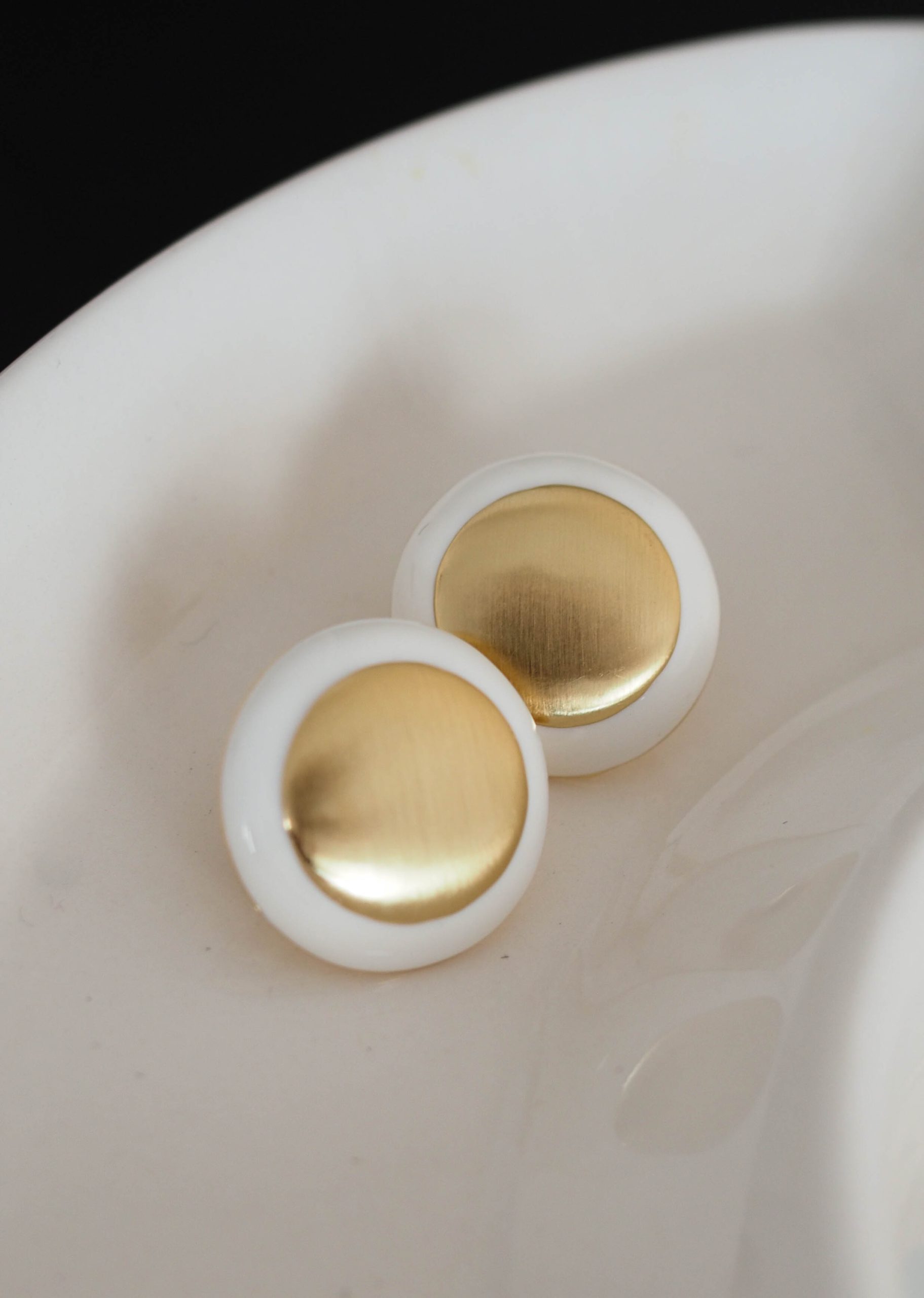 Серьги золотые круглые